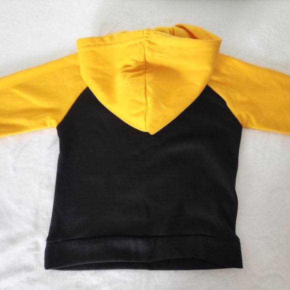 NWT OT Revolution Boys Astronaut Soccer Hoodie Yellow Black Space Fleece Size 4 - Picture 2 of 13